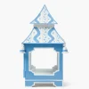 Blue Ikat Pagoda Lantern