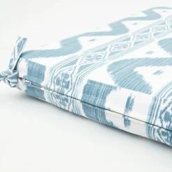 Blue Ikat Seat Pad Cushion