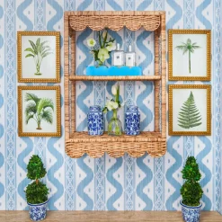 Blue Lacquer Tray Set