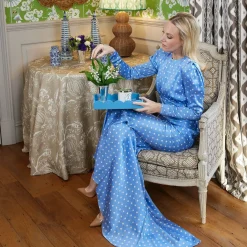 Blue Lacquer Tray Set