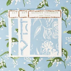 Blue Lily of the Valley Fabric