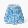 Blue Lotus Deep Scallop Lampshade (18cm)