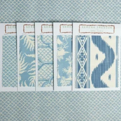 Blue Lotus Flower Fabric