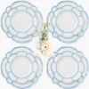 Blue Melamine Bamboo Dinner & Starter Plates (Set of 8)