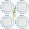 Blue Melamine Bamboo Dinner Plate (Set of 4)