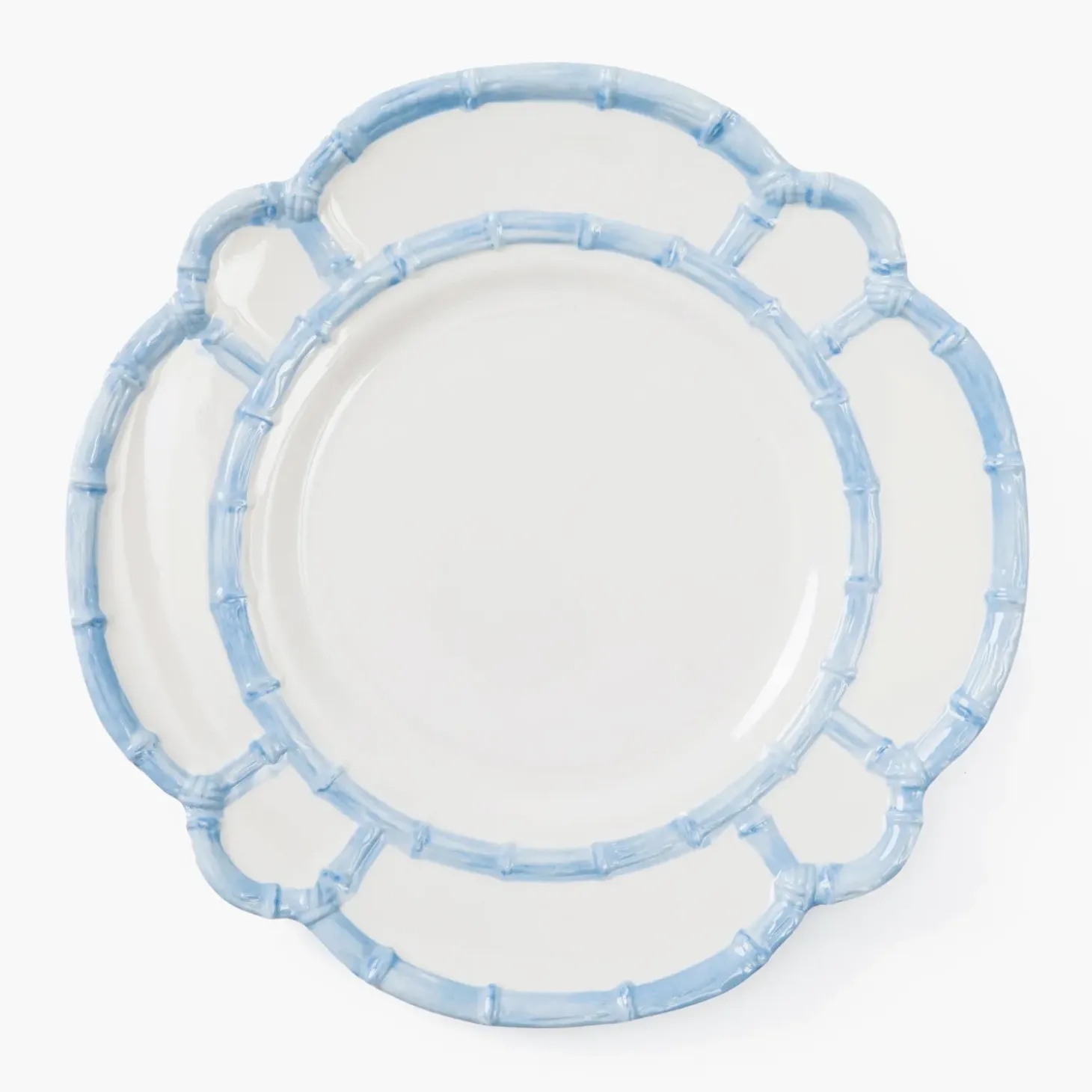 Blue Melamine Bamboo Dinner Plate (Set of 4)