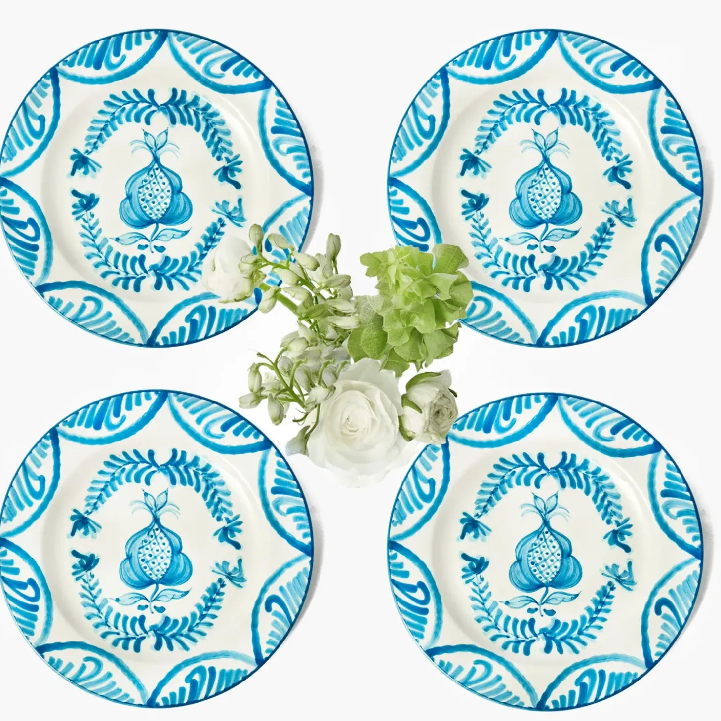 Blue Melograno Starter Plates (Set of 4)