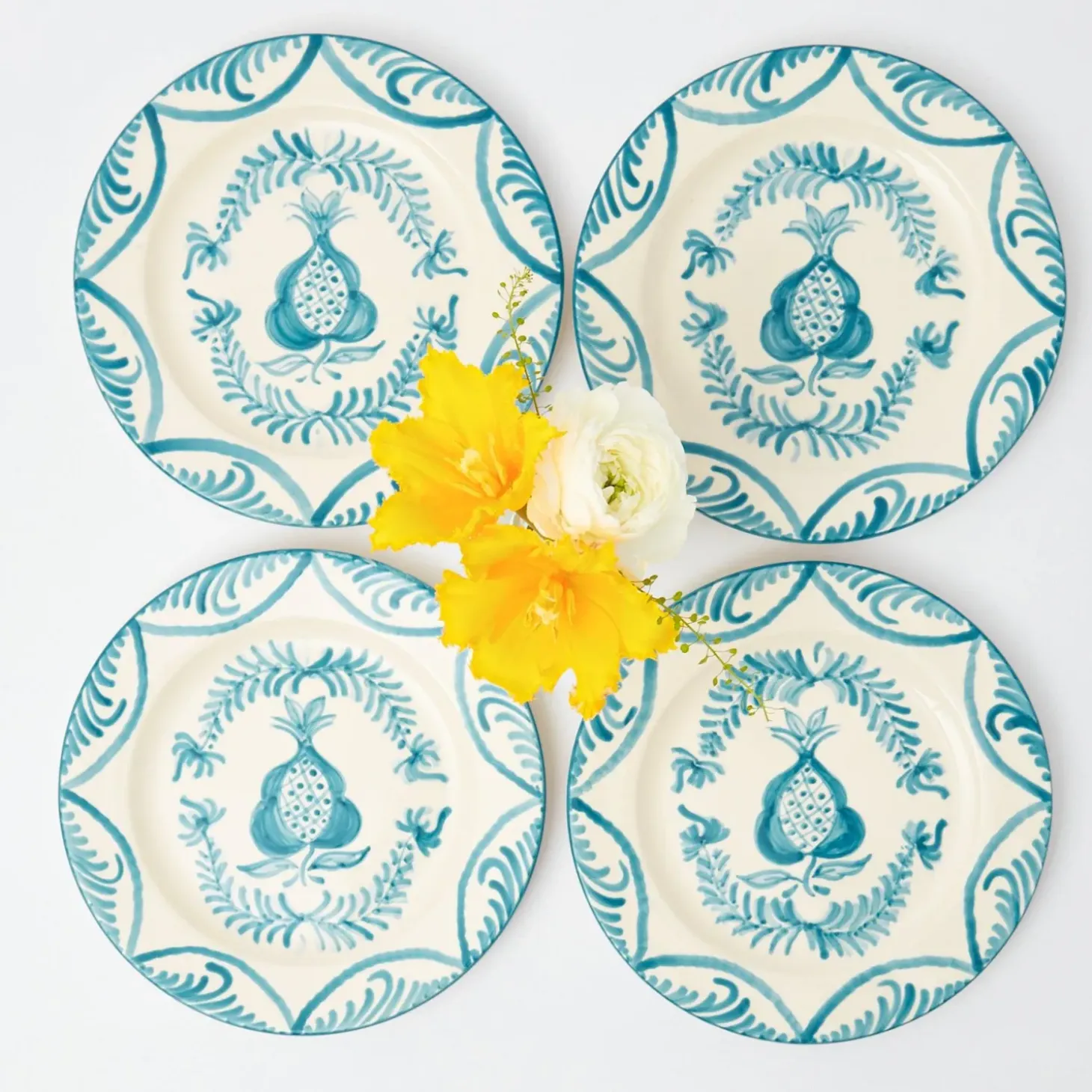 Blue Melograno Starter Plates (Set of 4)
