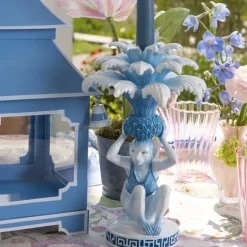 Blue Monkey Candle Holders (Pair)