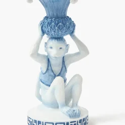 Blue Monkey Candle Holders (Pair)