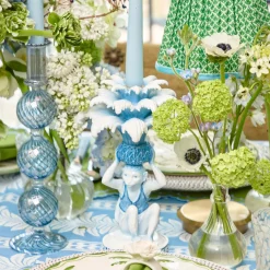 Blue Monkey Candle Holders (Pair)