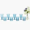 Blue Palm Glassware (Set of 8)