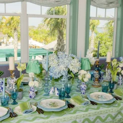 Blue Palm Glassware (Set of 8)
