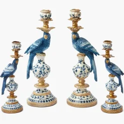 Blue Parrot Candle Set (Dusty Blue)