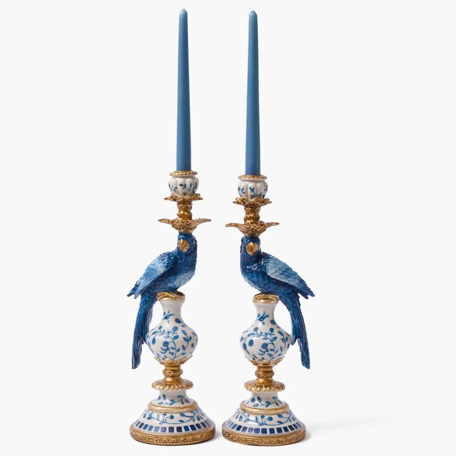 Blue Parrot Candle Set (Dusty Blue)