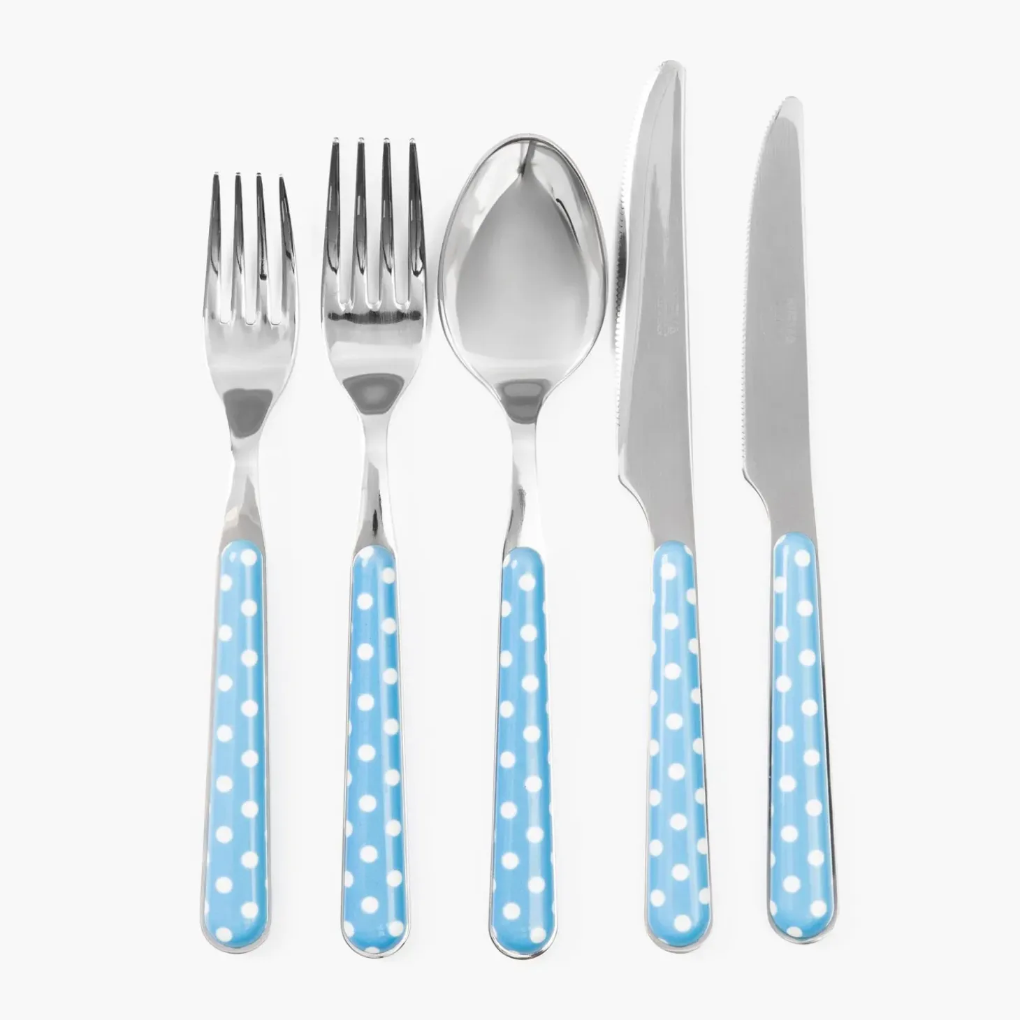 Blue Polka Dot Cutlery (5 piece)
