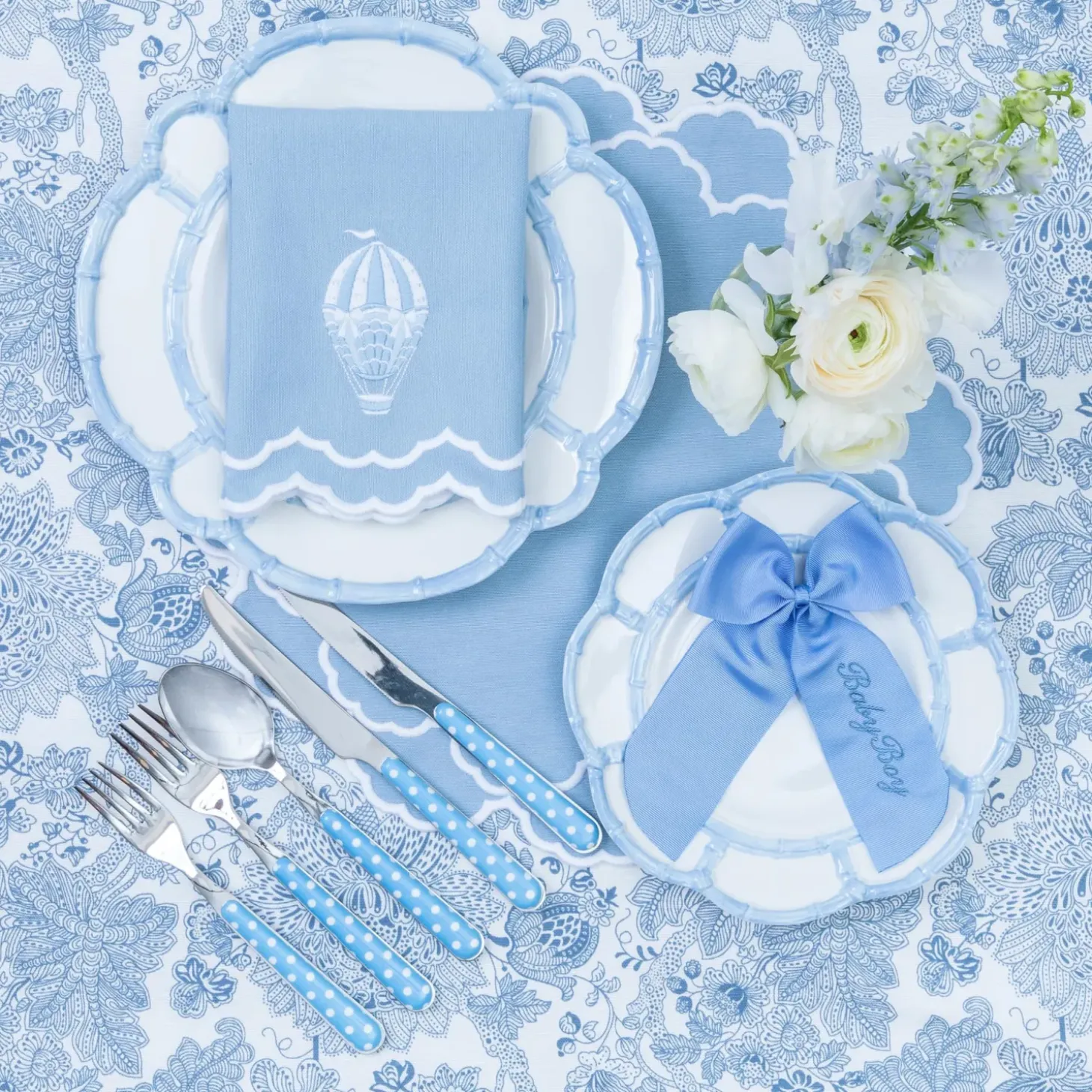 Blue Polka Dot Cutlery (5 piece)