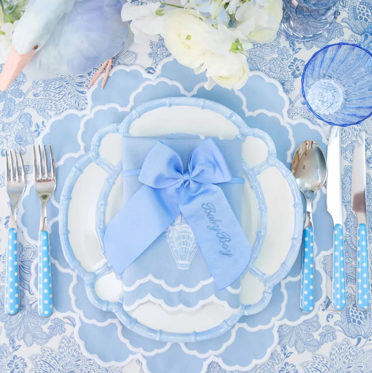 Blue Polka Dot Cutlery (5 piece)