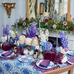 Blue Quatrefoil Starter Plate