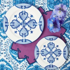 Blue Quatrefoil Starter Plate