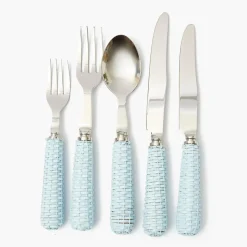 Blue Rattan Cutlery (5 Piece)