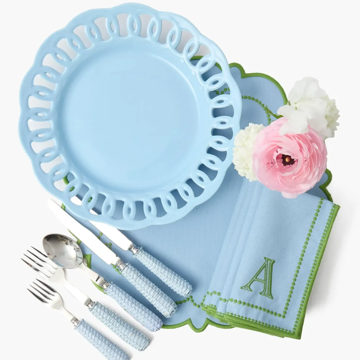 Blue Rattan Cutlery (5 Piece)