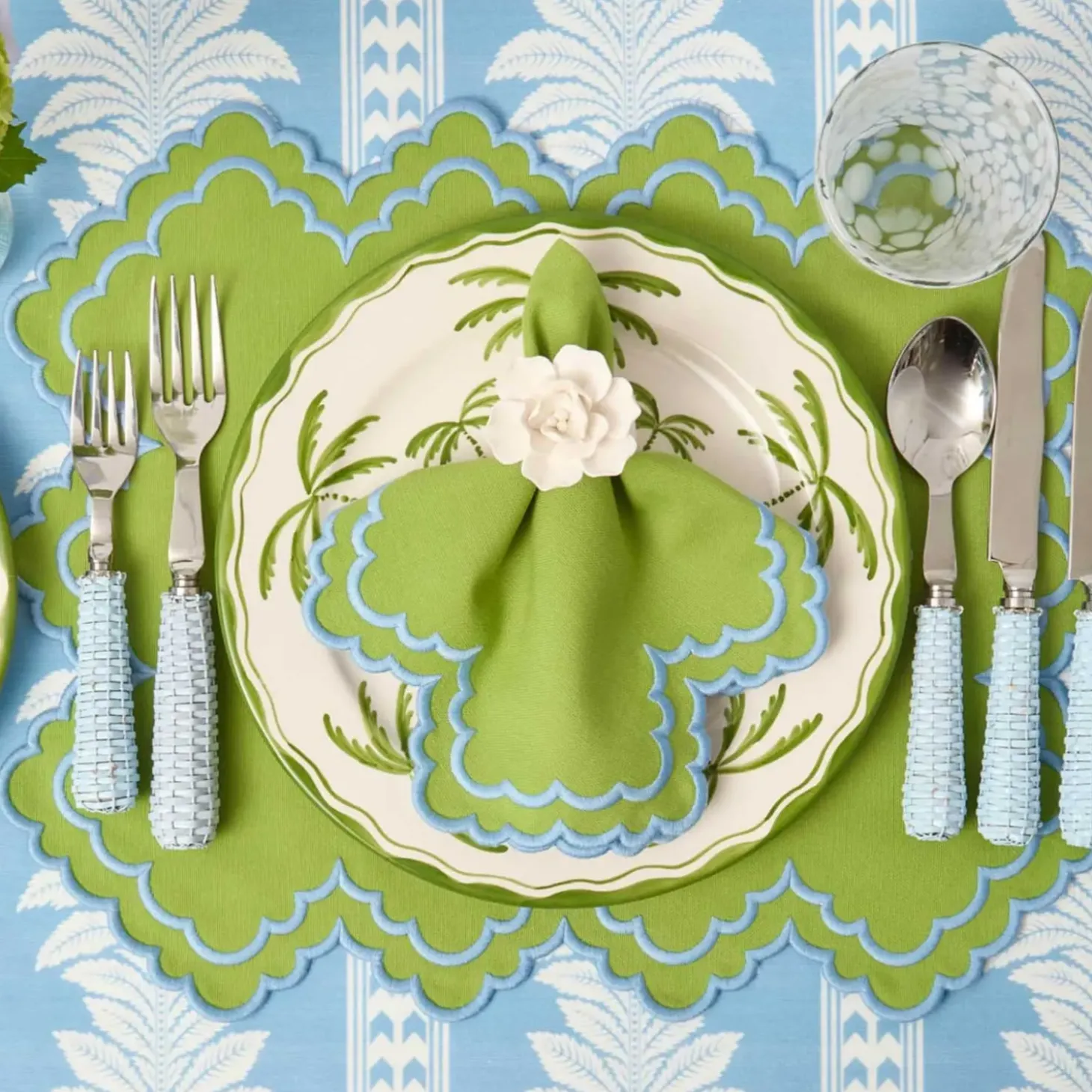 Blue Rattan Cutlery (5 Piece)