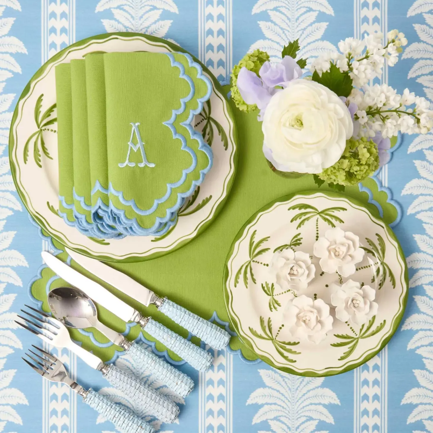 Blue Rattan Cutlery (5 Piece)