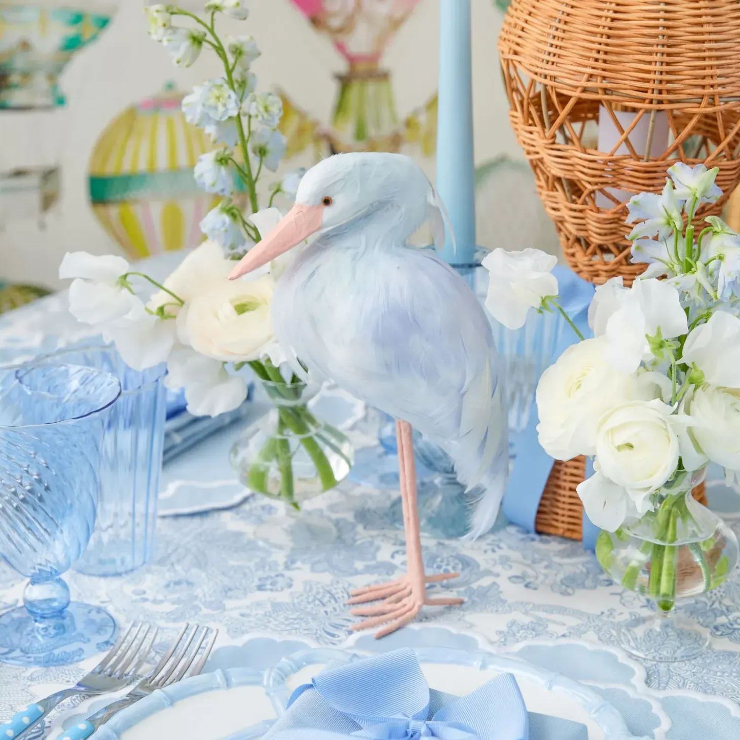 Blue Saskia Stork Family