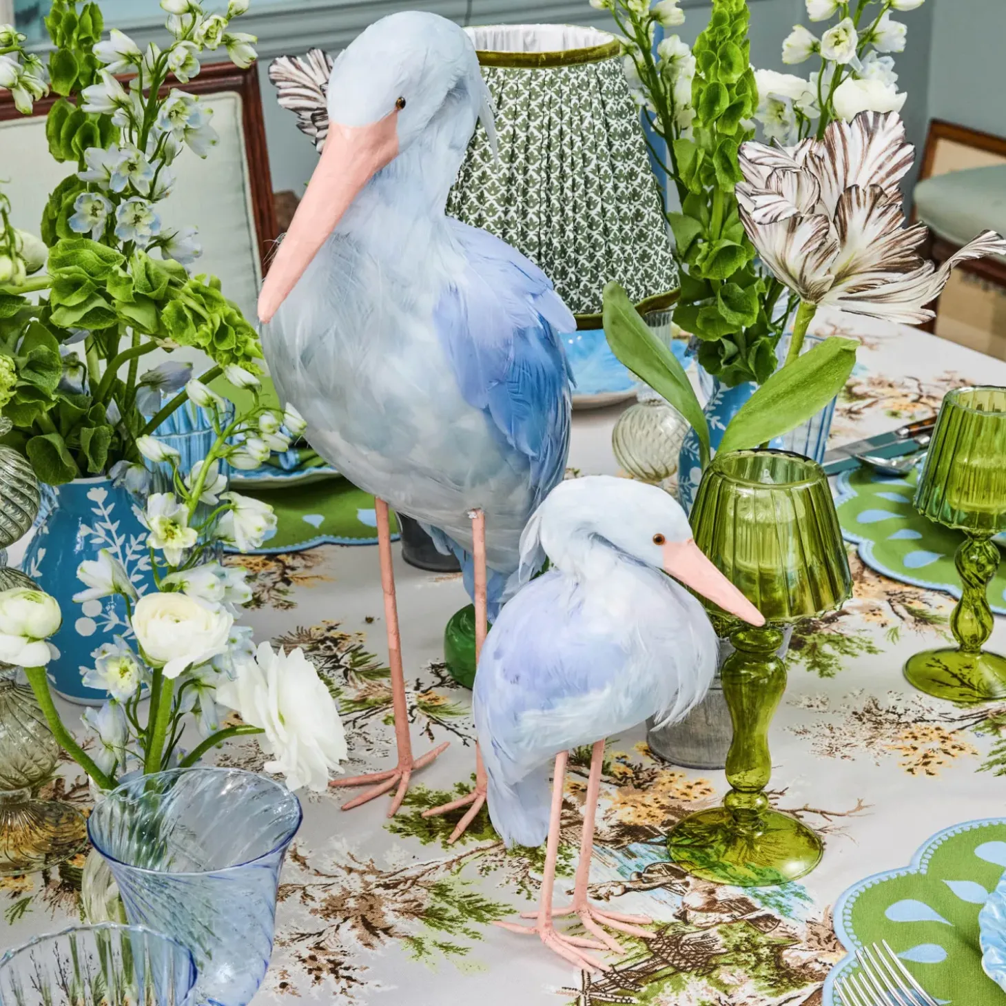 Blue Saskia Stork Family