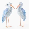 Blue Saskia Stork (Pair) - 44cm