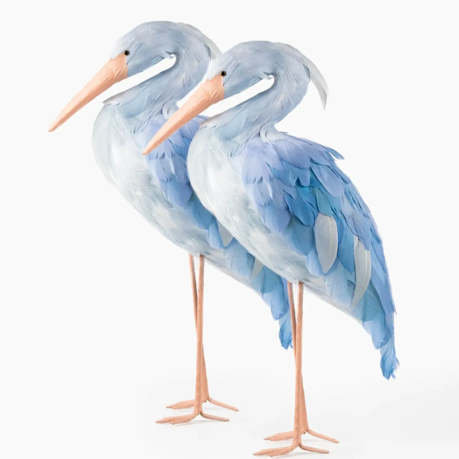 Blue Saskia Stork (Pair) - 44cm