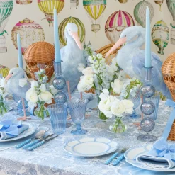 Blue Saskia Stork (Pair) - 44cm