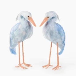 Blue Saskia Stork (Pair) - 25cm