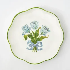 Blue Tulip Dinner & Starter Plates (Set of 8)