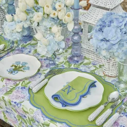 Blue Tulip Dinner & Starter Plates (Set of 8)