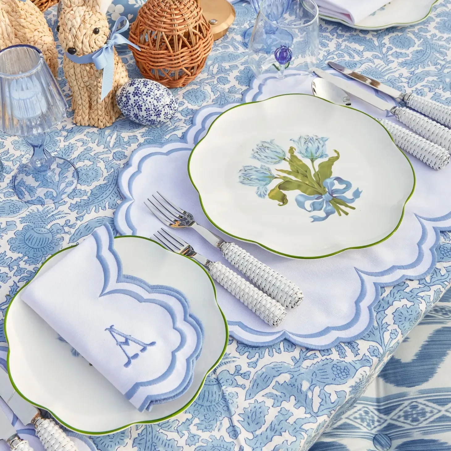 Blue Tulip Dinner Plate