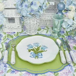 Blue Tulip Dinner Plates (Set of 4)