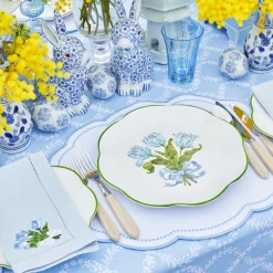 Blue Tulip Dinner Plates (Set of 4)