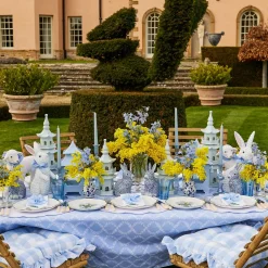 Blue Tulip Dinner Plates (Set of 4)