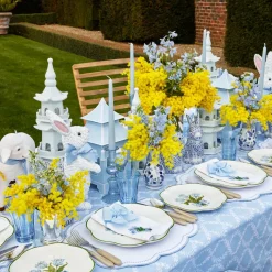Blue Tulip Dinner Plates (Set of 4)