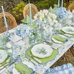 Blue Tulip Dinner Plates (Set of 4)