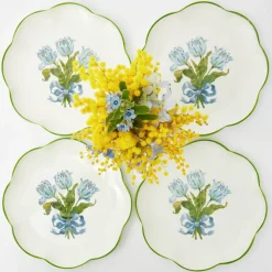 Blue Tulip Starter Plates (Set of 4)