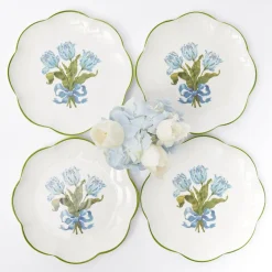 Blue Tulip Starter Plates (Set of 4)