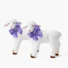 Bo Peep Lambs with Purple Bows (Pair)