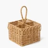 Braided Rattan Cutlery Basket