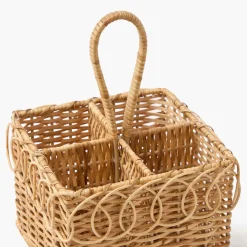 Braided Rattan Cutlery Basket