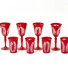 Brigitte Red Garland Engraved Glassware (Set of 8)