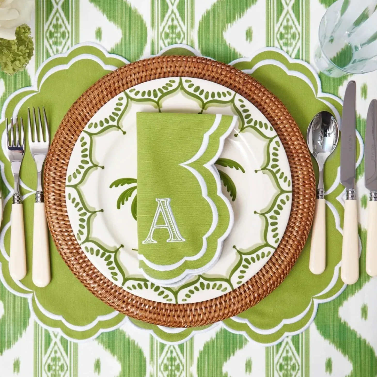 Brown Rattan Charger Plates (Set of 4)