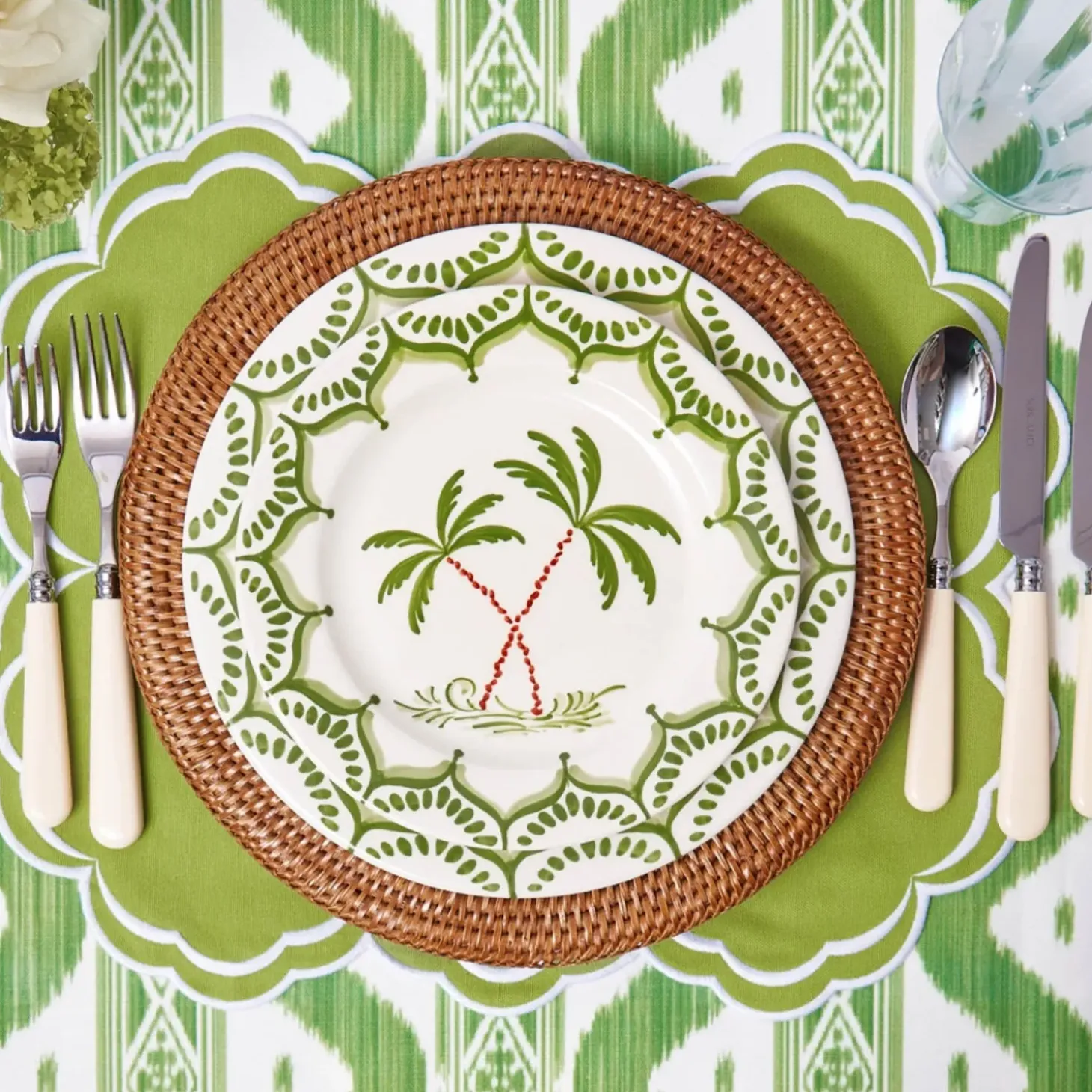 Brown Rattan Charger Plates (Set of 4)